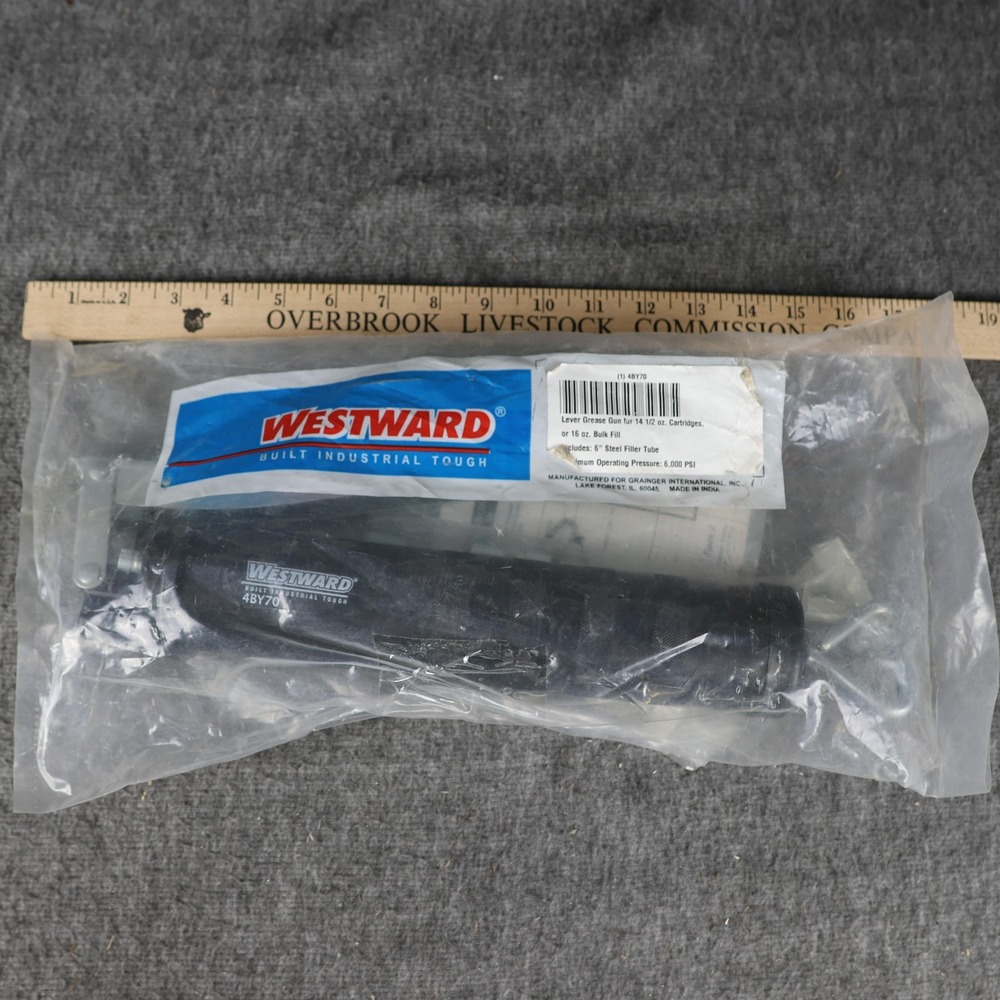 Westward 4BY70 Lever Grease Gun 6000 PSI 14.5 Oz Cartridge New Sealed Bag